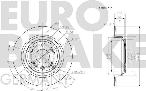 Eurobrake 5815202652 - Гальмівний диск avtolavka.club