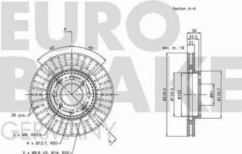 Eurobrake 5815202630 - Гальмівний диск avtolavka.club