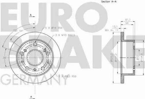 Eurobrake 5815202309 - Гальмівний диск avtolavka.club