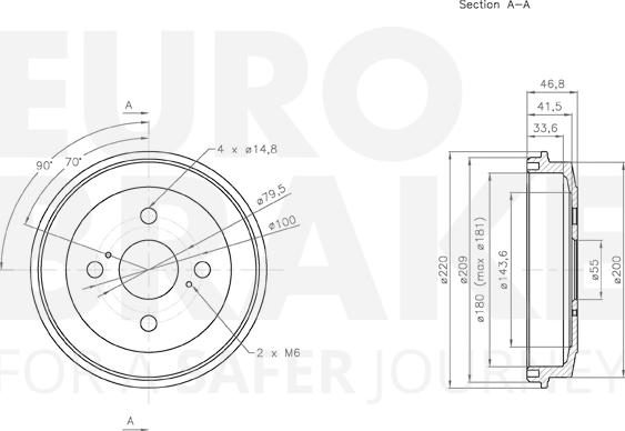 Eurobrake 5825259909 - Гальмівний барабан avtolavka.club