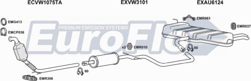 EuroFlo AUA320D 1001D - Система випуску ОГ avtolavka.club