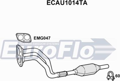 EuroFlo ECAU1014TA - Каталізатор avtolavka.club