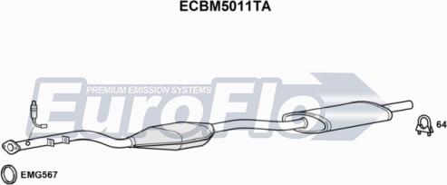 EuroFlo ECBM5011TA - Каталізатор avtolavka.club