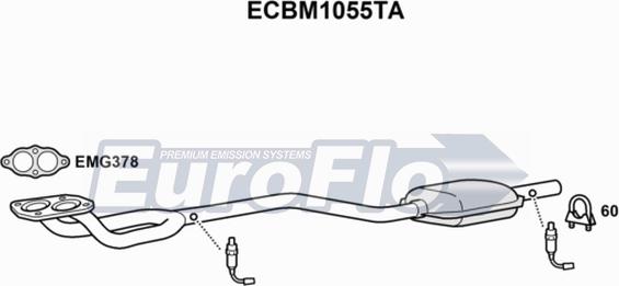 EuroFlo ECBM1055TA - Каталізатор avtolavka.club