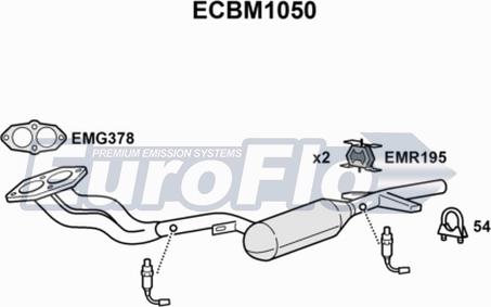 EuroFlo ECBM1050 - Каталізатор avtolavka.club