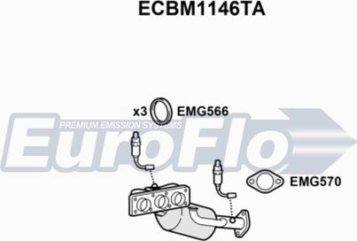 EuroFlo ECBM1146TA - Каталізатор avtolavka.club