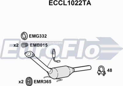 EuroFlo ECCL1022TA - Каталізатор avtolavka.club