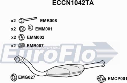 EuroFlo ECCN1042TA - Каталізатор avtolavka.club