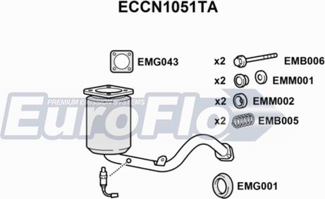 EuroFlo ECCN1051TA - Каталізатор avtolavka.club