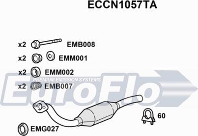 EuroFlo ECCN1057TA - Каталізатор avtolavka.club