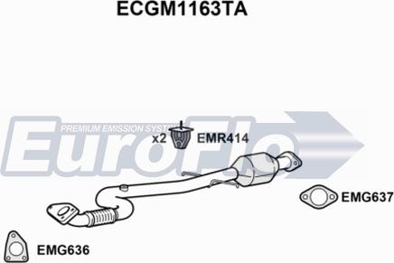 EuroFlo ECGM1163TA - Каталізатор avtolavka.club