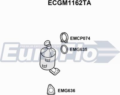 EuroFlo ECGM1162TA - Каталізатор avtolavka.club