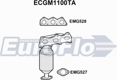 EuroFlo ECGM1100TA - Каталізатор avtolavka.club