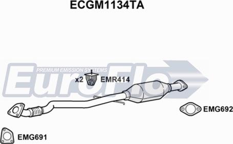 EuroFlo ECGM1134TA - Каталізатор avtolavka.club