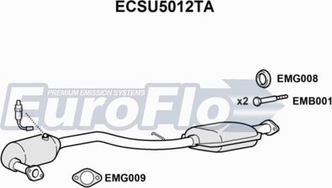 EuroFlo ECSU5012TA - Каталізатор avtolavka.club