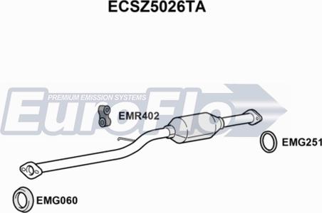 EuroFlo ECSZ5026TA - Каталізатор avtolavka.club