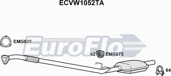 EuroFlo ECVW1052TA - Каталізатор avtolavka.club