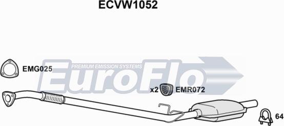 EuroFlo ECVW1052 - Каталізатор avtolavka.club