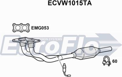 EuroFlo ECVW1015TA - Каталізатор avtolavka.club