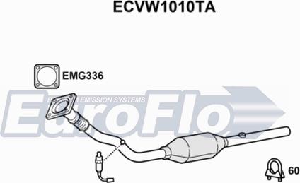 EuroFlo ECVW1010TA - Каталізатор avtolavka.club