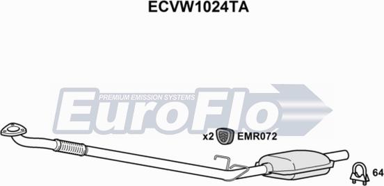 EuroFlo ECVW1024TA - Каталізатор avtolavka.club