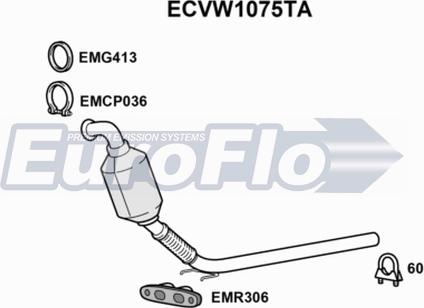 EuroFlo ECVW1075TA - Каталізатор avtolavka.club