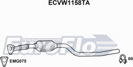 EuroFlo ECVW1158TA - Каталізатор avtolavka.club