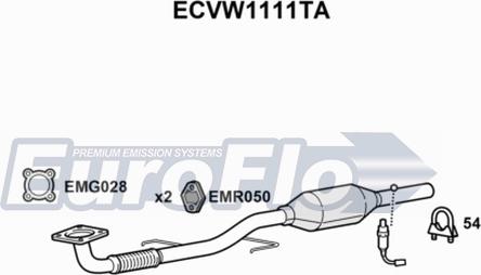 EuroFlo ECVW1111TA - Каталізатор avtolavka.club