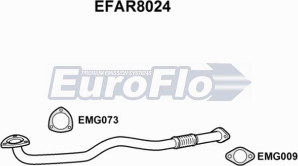 EuroFlo EFAR8024 - Труба вихлопного газу avtolavka.club