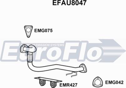EuroFlo EFAU8047 - Труба вихлопного газу avtolavka.club