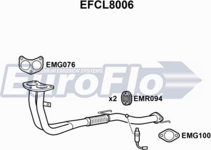 EuroFlo EFCL8006 - Труба вихлопного газу avtolavka.club