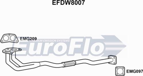 EuroFlo EFDW8007 - Труба вихлопного газу avtolavka.club