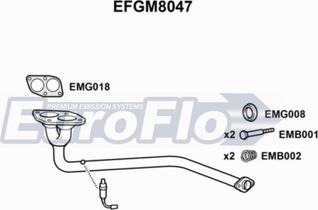 EuroFlo EFGM8047 - Труба вихлопного газу avtolavka.club
