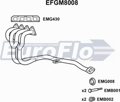 EuroFlo EFGM8008 - Труба вихлопного газу avtolavka.club