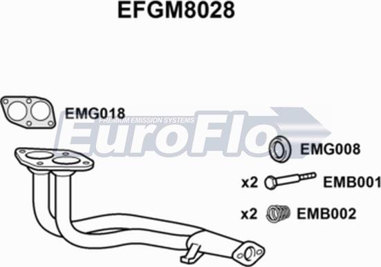 EuroFlo EFGM8028 - Труба вихлопного газу avtolavka.club