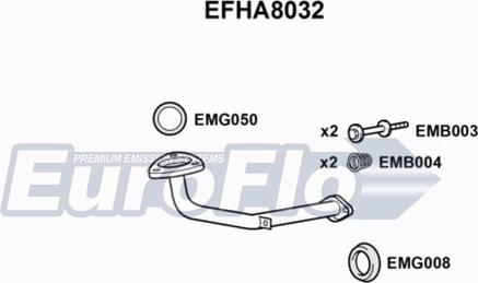 EuroFlo EFHA8032 - Труба вихлопного газу avtolavka.club