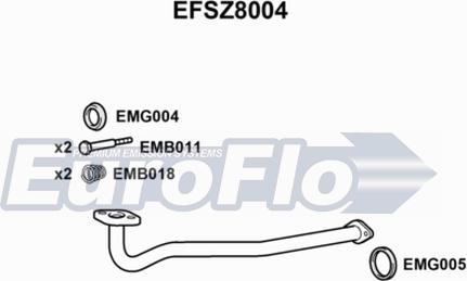 EuroFlo EFSZ8004 - Труба вихлопного газу avtolavka.club