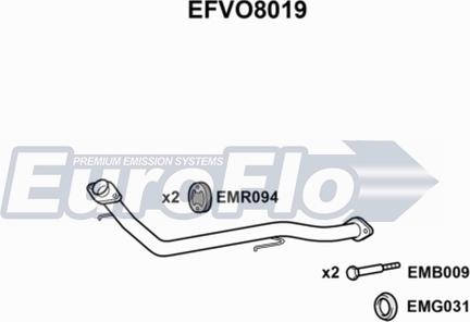 EuroFlo EFVO8019 - Труба вихлопного газу avtolavka.club