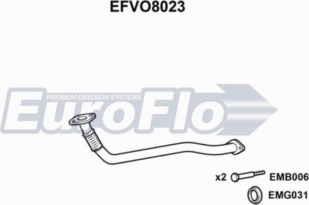 EuroFlo EFVO8023 - Труба вихлопного газу avtolavka.club
