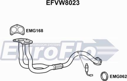 EuroFlo EFVW8023 - Труба вихлопного газу avtolavka.club