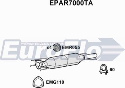 EuroFlo EPAR7000TA - Сажі / частковий фільтр, система вихлопу ОГ avtolavka.club