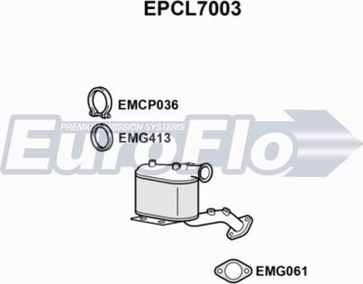 EuroFlo EPCL7003 - Сажі / частковий фільтр, система вихлопу ОГ avtolavka.club