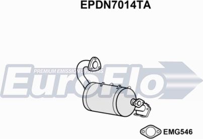 EuroFlo EPDN7014TA - Сажі / частковий фільтр, система вихлопу ОГ avtolavka.club
