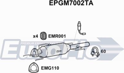 EuroFlo EPGM7002TA - Сажі / частковий фільтр, система вихлопу ОГ avtolavka.club