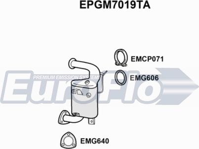 EuroFlo EPGM7019TA - Сажі / частковий фільтр, система вихлопу ОГ avtolavka.club