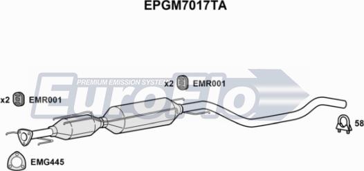 EuroFlo EPGM7017TA - Сажі / частковий фільтр, система вихлопу ОГ avtolavka.club