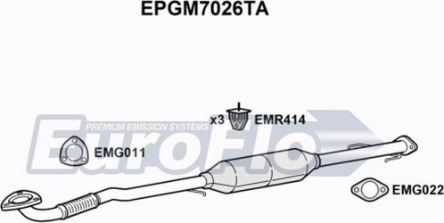 EuroFlo EPGM7026TA - Сажі / частковий фільтр, система вихлопу ОГ avtolavka.club