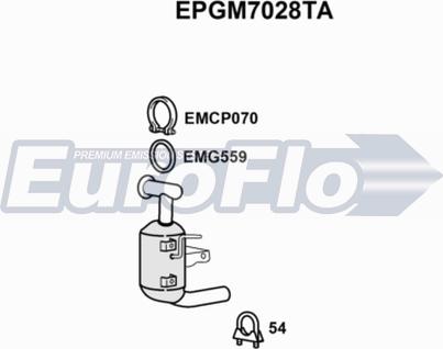 EuroFlo EPGM7028TA - Сажі / частковий фільтр, система вихлопу ОГ avtolavka.club