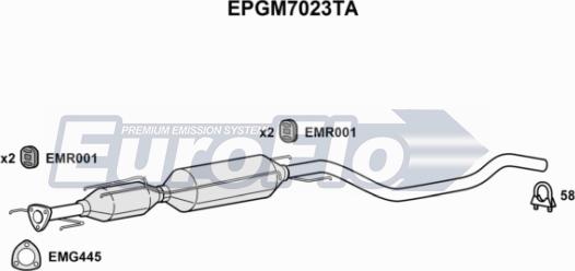 EuroFlo EPGM7023TA - Сажі / частковий фільтр, система вихлопу ОГ avtolavka.club