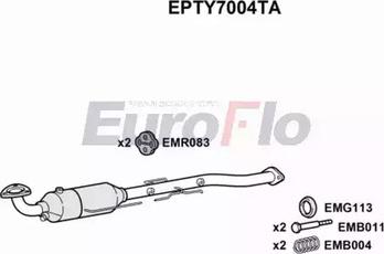 EuroFlo EPTY7004TA - Сажі / частковий фільтр, система вихлопу ОГ avtolavka.club